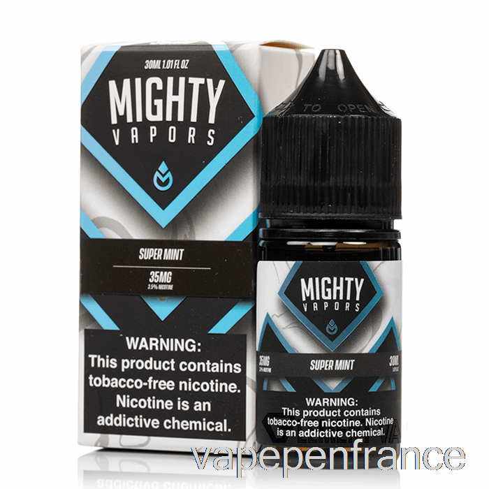 Super Menthe - Sels De Vapeurs Puissantes - Stylo Vape 30 Ml 35 Mg